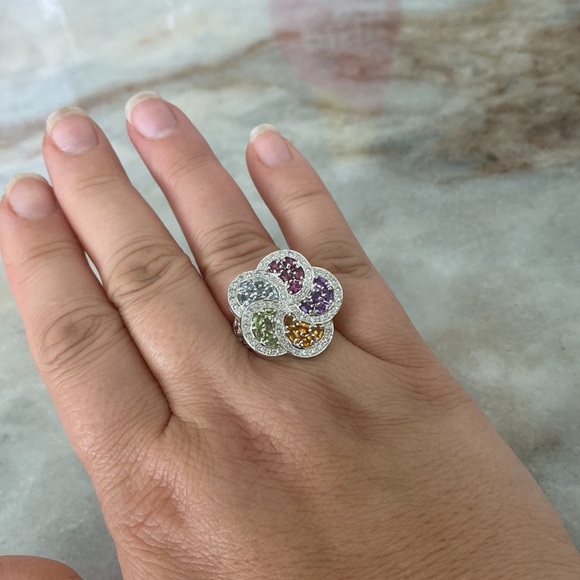 14 K white gold ring - Picture 4 of 6